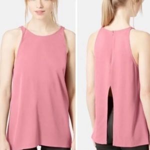 Topshop pink tank with back opening